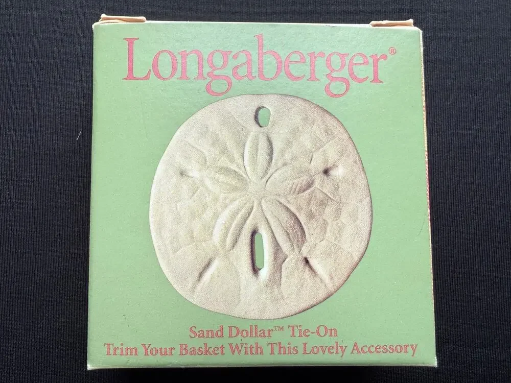 Longaberger Sand Dollar Tie-On Basket Accessory New-in-Box